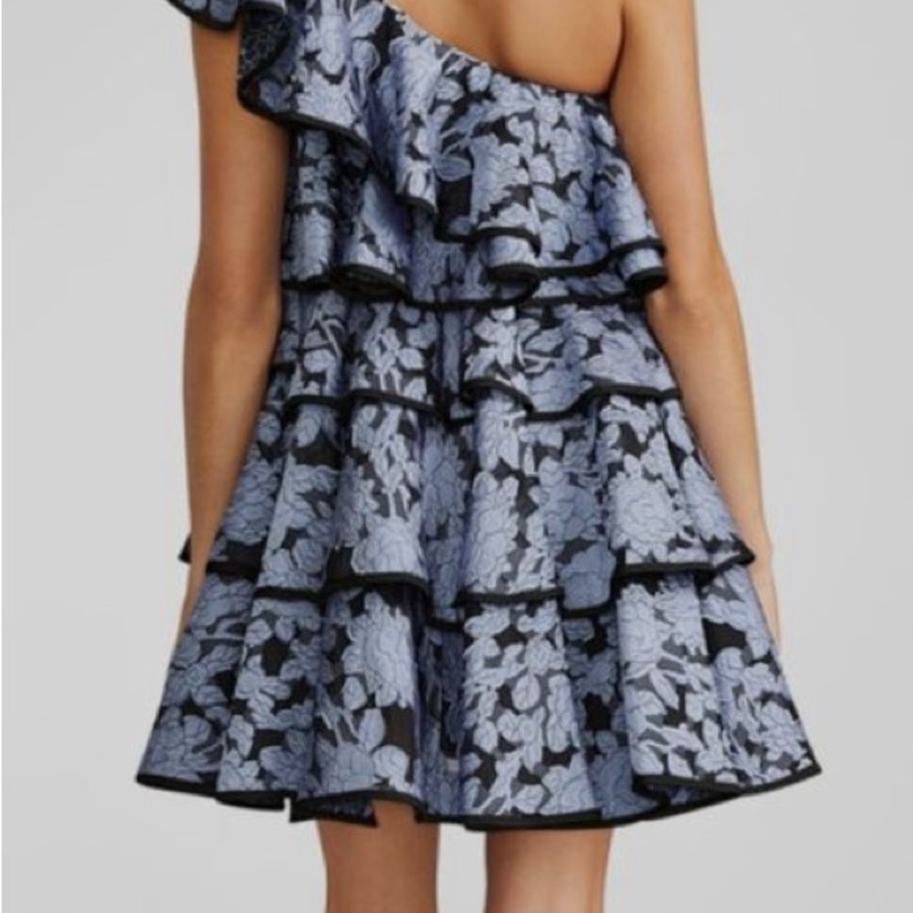 Zac Posen Silver Mini Bubble Skirt - Picture 3 of 7
